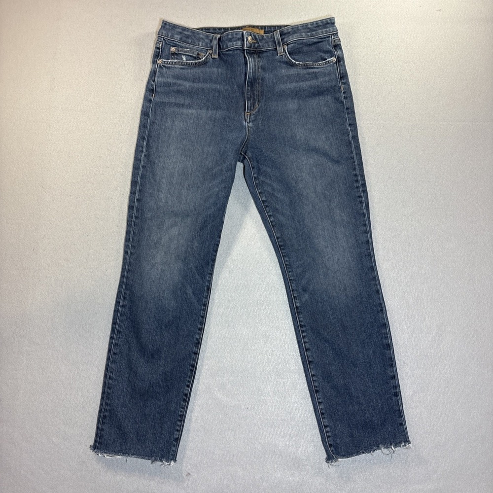 Joes Jeans The Milla 31x34 High Rise Straight Ankle Jean Raw‎ Hem Distressed